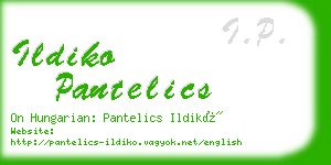 ildiko pantelics business card